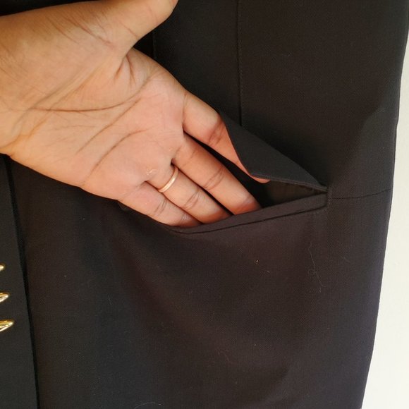 LOUIS FERAUD | Vintage Blazer Midi Dress  in Black - Picture 8 of 11
